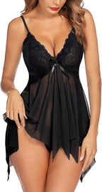Monica – Lace Babydoll & G-String Set