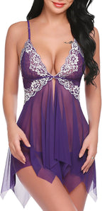 Monica – Lace Babydoll & G-String Set