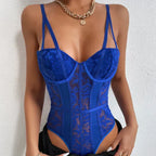 Vilma Bodysuit with Embroidered Corset