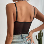 Vilma Bodysuit with Embroidered Corset