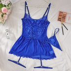 Nova Elegant Nightgown with Floral Pattern