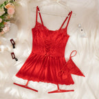 Nova Elegant Nightgown with Floral Pattern